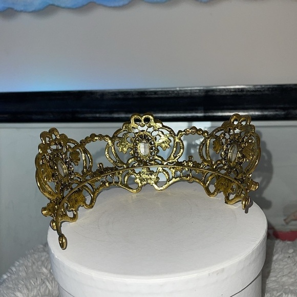 HANDCRAFTED Elegant Purple and brass Tiara made by a creator on Etsy NWOT